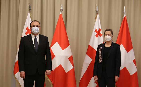 იუსტიციის მინისტრი შვეიცარიის ელჩს შეხვდა