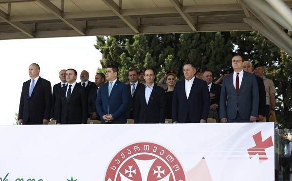 ვახტანგ გომელაური საქართველოს თავდაცვის ძალების დაარსების იუბილესადმი მიძღვნილ საზეიმო ღონისძიებას დაესწრო