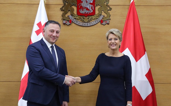 შს მინისტრი შვეიცარიის ფედერალურ მრჩეველს, იუსტიციისა და პოლიციის ფედერალური დეპარტამენტის ხელმძღვანელს შეხვდა