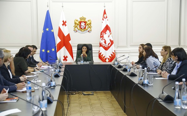 პრეზიდენტმა „საქართველოს ეროვნული პლატფორმის“ წევრებთან 12 პუნქტიანი გეგმის შესრულების პროცესი განიხილა