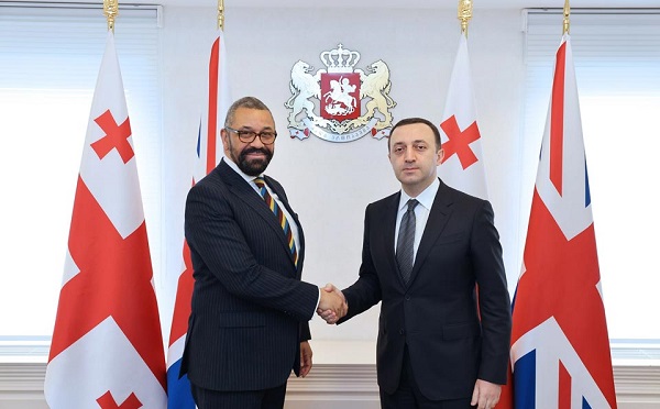 ირაკლი ღარიბაშვილი გაერთიანებული სამეფოს საგარეო საქმეთა მინისტრს, ჯეიმს კლევერლის შეხვდა