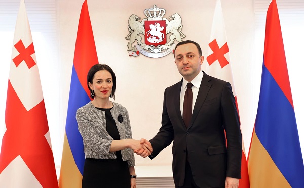 ირაკლი ღარიბაშვილი სომხეთის განათლების, მეცნიერების, კულტურისა და სპორტის მინისტრს შეხვდა