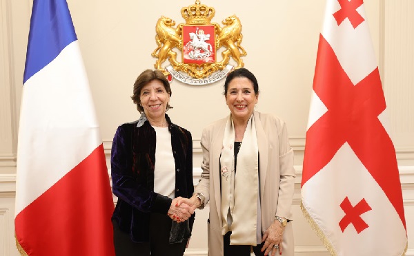 სალომე ზურაბიშვილმა საფრანგეთის საგარეო საქმეთა მინისტრთან საქართველოს ევროკავშირში ინტეგრაციის პროცესი და საფრანგეთის მხარდაჭერის საკითხი განიხილა