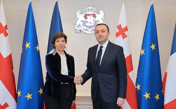 ირაკლი ღარიბაშვილი საფრანგეთის საგარეო საქმეთა მინისტრს შეხვდა