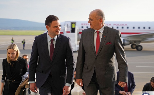 საქართველოს პოლონეთის საგარეო საქმეთა მინისტრი ზბიგნევ რაუ ეწვია