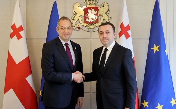 ირაკლი ღარიბაშვილი ეროვნული დემოკრატიული ინსტიტუტის (NDI) პრეზიდენტს, დერეკ მიტჩელს შეხვდა