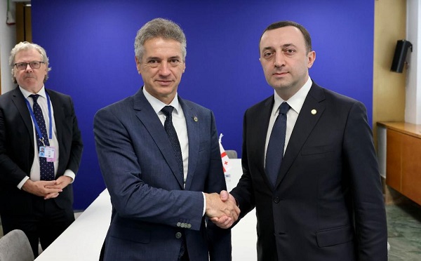 ირაკლი ღარიბაშვილი სლოვენიის რესპუბლიკის პრემიერ-მინისტრ რობერტ გალობს შეხვდა