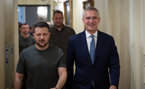 ვოლოდიმირ ზელენსკი ბრიუსელში ჩავიდა, სადაც ნატო-ს გენერალურ მდივანს შეხვდება