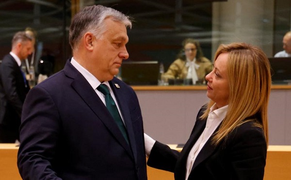 ჯორჯია მელონი ცდილობს დაარწმუნოს ვიქტორ ორბანი, შეცვალოს პოზიცია კიევისთვის ევროკავშირის დახმარებასთან დაკავშირებით და დაიწყოს უკრაინის მხარდაჭერა - Bloomberg