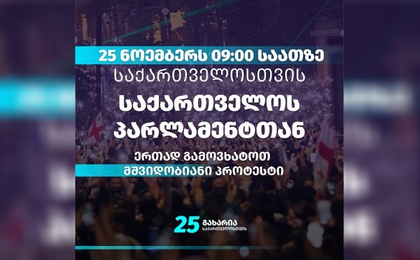 მოვუწოდებთ ჩვენს მხარდამჭერებს, ხვალ პარლამენტთან გამოვხატოთ მშვიდობიანი პროტესტი - პარტია "გახარია საქართველოსთვის"