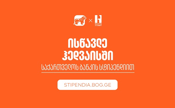 გახდი საქართველოს ბანკის სტიპენდიატი ჰედვაის აკადემიაში - დაეუფლე ახალ პროფესიას სრული დაფინანსებით