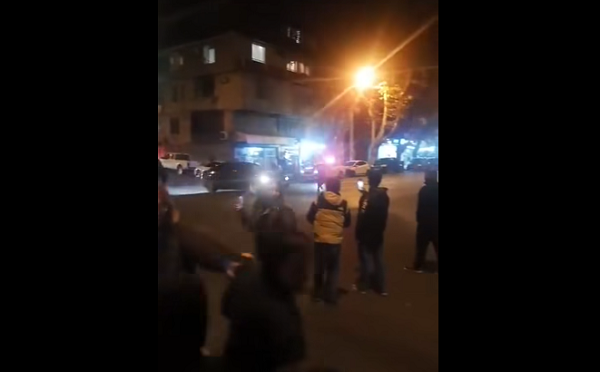 დადიანის ქუჩაზე მოსწავლეებისა და მშობლების აქციის დროს, ავტომობილის მძღოლმა სახიფათო მანევრი შეასრულა [ვიდეო]