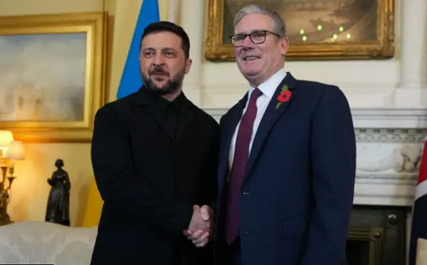 ლონდონში კირ სტარმერისა და ვოლოდიმირ ზელენსკის შეხვედრა იმართება