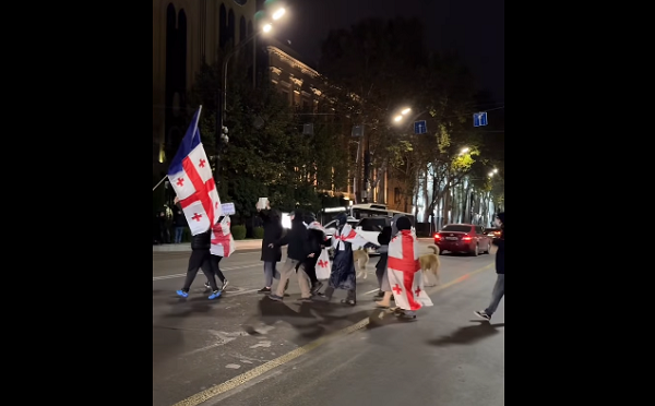 აქციის მონაწილეებმა რუსთაველის გამზირი გადაკეტეს