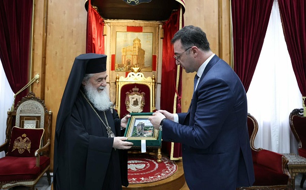 დავით სონღულაშვილი იერუსალიმის პატრიარქ თეოფილე III-ს შეხვდა