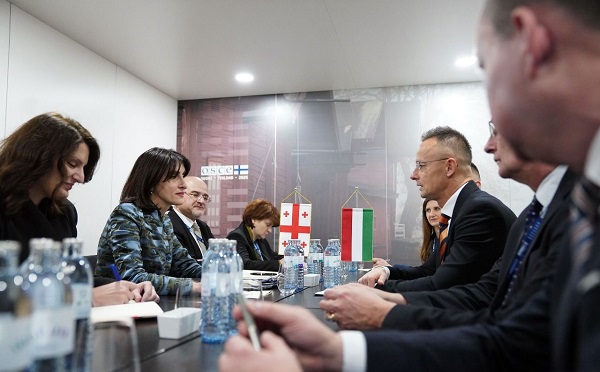 მაკა ბოჭორიშვილი უნგრეთის საგარეო საქმეთა მინისტრს პეტერ სიიარტოს შეხვდა