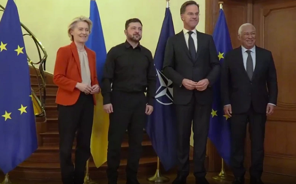 კარგი და ნაყოფიერი შეხვედრა მქონდა მარკ რუტესთან, ანტონიო კოშტასთან და ურსულა ფონ დერ ლაიენთან, ჩვენ ვმოქმედებთ კოორდინირებულად და კონსტრუქციულად - ვოლოდიმირ ზელენსკი