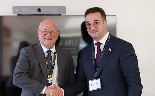 დავით სონღულაშვილი, ნაირობიში, ბელგიის სამეფოს კლიმატის და ეკოლოგიის მინისტრს ჟან-ლუკ კრიუკეს შეხვდა