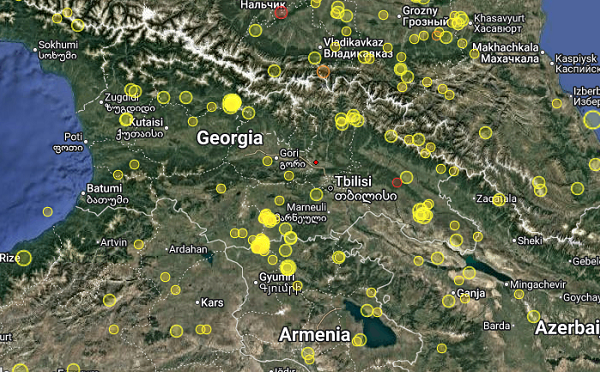 საქართველოში 3.8 მაგნიტუდის სიმძლავრის მიწისძვრა მოხდა