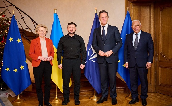 ევროკავშირისა და ნატო-ს ლიდერებმა ბრიუსელში ზელენსკისთან შეხვედრის დეტალები შეაფასეს
