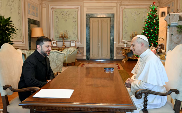 ვოლოდიმირ ზელენსკი რომის პაპს შეხვდა