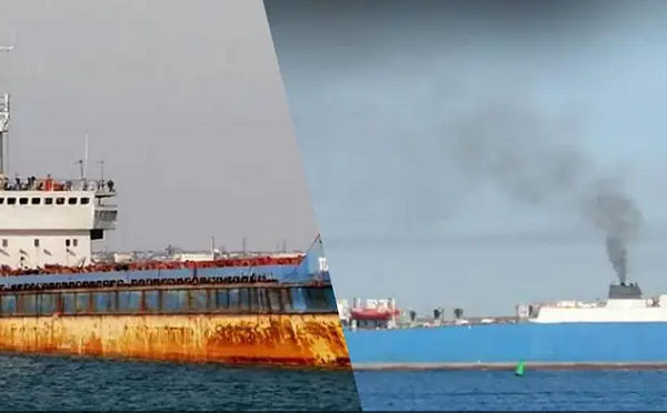 უკრაინამ კასპიის ზღვაში იარაღითა და ტექნიკით დატვირთულ ორ რუსულ გემს დაარტყა