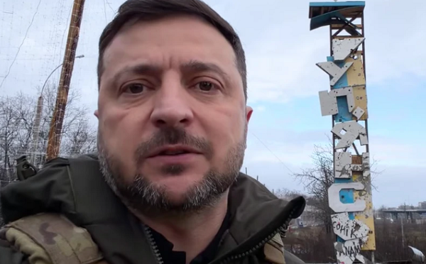 ვოლოდიმირ ზელენსკი კუპიანსკში ჩავიდა