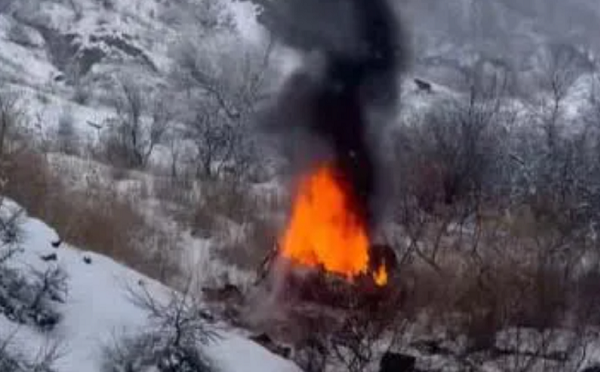 გლდანთან, ავტომობილი გზიდან გადავარდა და დაიწვა - არის მსხვერპლი