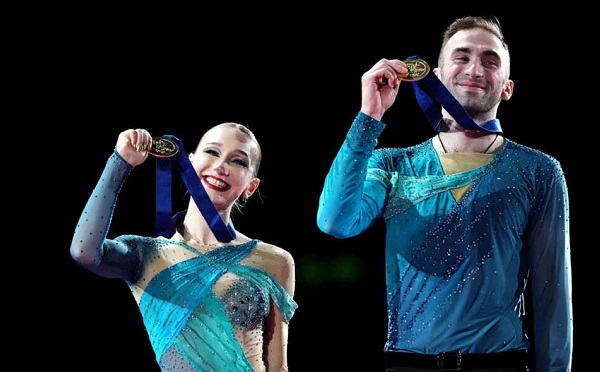 ფიგურულ ციგურაობაში საქართველოს ნაკრების წევრები ანასტასია მეტელკინა და ლუკა ბერულავა ევროპის ჩემპიონები გახდნენ
