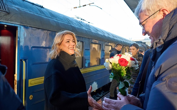 კიევში „ნორდიკულ-ბალტიური რვიანისა“ და ხორვატიის ლიდერები ჩავიდნენ