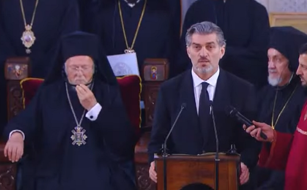 დამოუკიდებლობის აღდგენის შემდეგ, როდესაც ჩვენი ქვეყანა უმძიმეს ქარტეხილებს გადიოდა, თქვენ იყავით ერის მთავარი საყრდენი - მიხეილ ყაველაშვილი პატრიარქზე