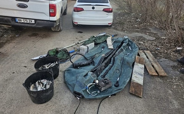 მდინარე მტკვარზე ელექტროიარაღით უკანონო თევზჭერის ფაქტები გამოავლინეს