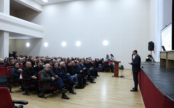 „საქართველოს მელიორაციის“ გენერალურმა დირექტორმა გიგლა თამაზაშვილმა იმერეთის თვითმმართველობასთან საინფორმაციო შეხვედრა გამართა