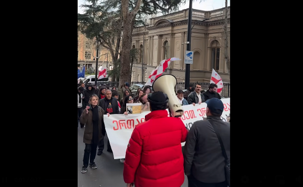 “ერთად მოვიპოვეთ, ერთად დავიცავთ დამოუკიდებლობას!” - თბილისში მსვლელობა მიმდინარეობს