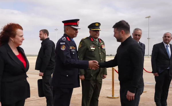 ვოლოდიმირ ზელენსკი იორდანიაში ჩავიდა