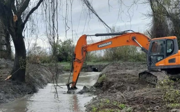 სოფელ ჭაბუკიანის ტერიტორიაზე ინაბოტის დამშრობი სისტემის სარეაბილიტაციო სამუშაოები მიმდინარეობს