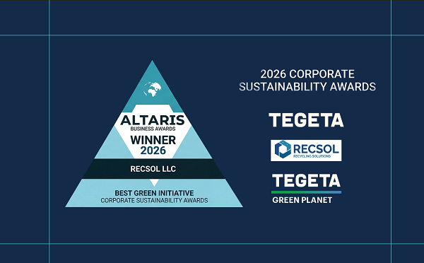 RECSOL-მა Altaris-ის „საუკეთესო მწვანე ინიციატივის“ ჯილდო მიიღო - „თეგეტა ჰოლდინგის“ მხარდაჭერით საქართველოში საბურავების გადამმუშავებელი საწარმო შენდება
