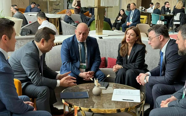 დავით სონღულაშვილი ასტანაში მიმდინარე რეგიონული ეკოლოგიური სამიტის ფარგლებში, ყაზახეთის სოფლის მეურნეობის მინისტრს შეხვდა