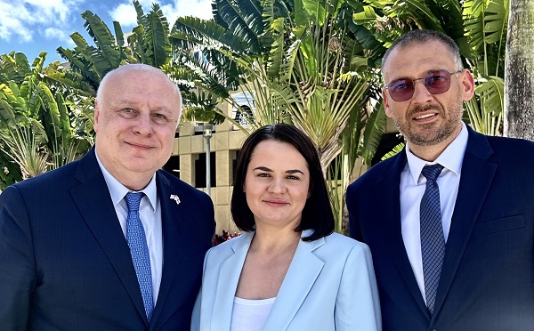 გიგი წერეთელი ბელარუსის ოპოზიციიის ლიდერებს შეხვდა