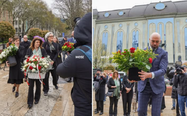 9 აპრილის მემორიალი ყვავილებით შეამკეს ესტონეთის, პოლონეთის, ლიეტვუისა და ლატვიის ელჩებმა