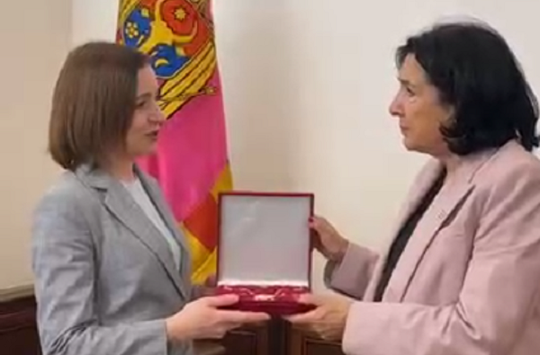 მაია სანდუმ სალომე ზურაბიშვილს მოლდოვის უმაღლესი სახელმწიფო ჯილდო, რესპუბლიკის ორდენი გადასცა