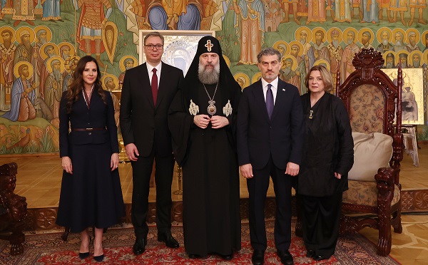 საქართველოსა და სერბეთის პრეზიდენტები მეუღლეებთან ერთად შიო III-ს შეხვდნენ
