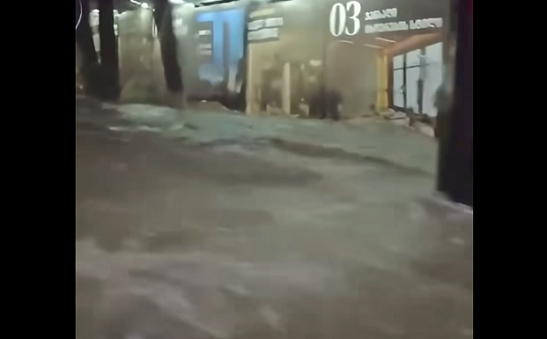 თბილისში უხვმა ნალექმა პრობლემები შექმნა