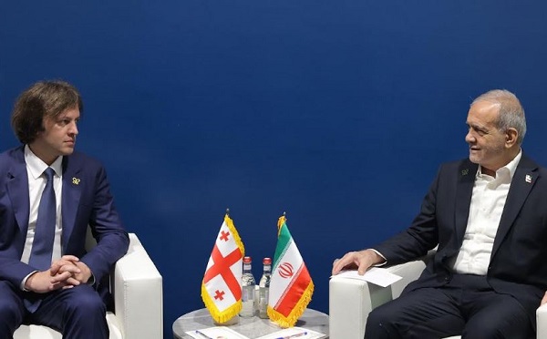 ირაკლი კობახიძე ირანის პრეზიდენტს, მასუდ ფეზეშქიანს შეხვდა