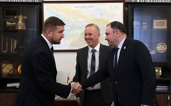 ნიკოლოზ სამხარაძე დიდი ბრიტანეთის ელჩს და უკრაინის საქმეთა დროებით რწმუნებულს შეხვდა