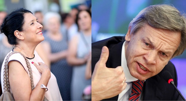 ქართველებმა პრეტენზიები სალომე ზურაბიშვილის მიმართ უნდა გამოთქვან, რომელსაც ცოტა რამ თუ შეუძლია, რუსეთისთვის ტალახის სროლის გარდა - პუშკოვი